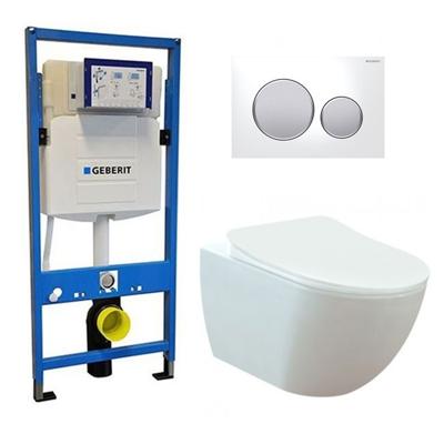 Geberit UP 320 Toiletset - Inbouw WC Hangtoilet Wandcloset - Creavit Mat Wit Rimfree Geberit Sigma-20 Wit Mat Chroom Geberit UP 320 Toiletset - Inbouw WC Hangtoilet Wandcloset - Creavit Mat Wit Rimfree Geberit Sigma-20 Wit Mat Chroom