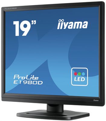 Iiyama ProLite E1980D-B1 LED-monitor Energielabel E (A - G) 48.3 cm (19 inch) 1280 x 1024 Pixel 5:4 5 ms VGA, DVI TN LED