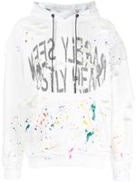 Mostly Heard Rarely Seen hoodie à effet taches de peinture - Blanc - thumbnail