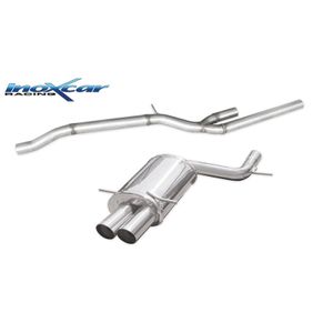 InoxCar middenpijp + Sportuitlaat passend voor Audi S4 (B5) 2.7 Biturbo 265pk 1998-2001 2x75mm Ã IXCATBACK51