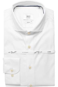 ETERNA 1863 Soft Tailoring Slim Fit Jersey shirt wit, Effen