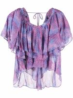 ISABEL MARANT blouse Angele imprimée - Violet - thumbnail