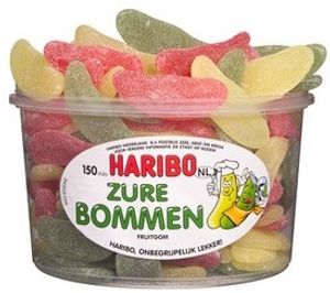 Haribo Zure Bommen 150 stuks