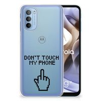 Motorola Moto G31 | G41 Silicone-hoesje Finger Don't Touch My Phone - thumbnail