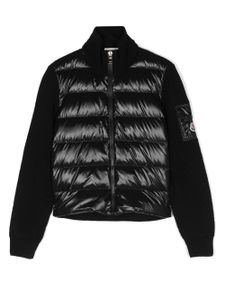 Moncler Enfant veste matelassée à patch logo - Noir