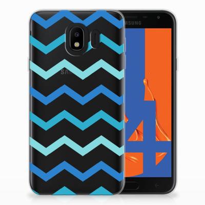 Samsung Galaxy J4 2018 TPU bumper Zigzag Blauw Samsung Galaxy J4 2018 TPU bumper Zigzag Blauw