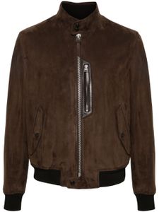 TOM FORD veste bomber en daim - Marron