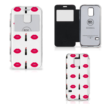 Samsung Galaxy S5 Mini Telefoon Hoesje Lipstick Kiss