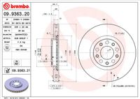 Remschijf BREMBO, Remschijftype: Binnen geventileerd, u.a. für Alfa Romeo, Chrysler