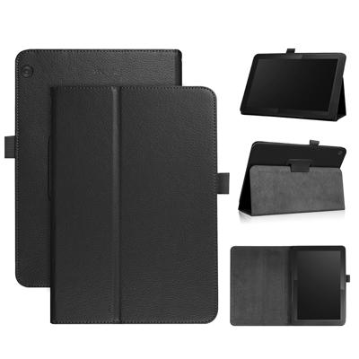 Lunso - Lenovo Tab M10 Gen 1 - Stand flip Bookcase hoes - Zwart Lunso - Lenovo Tab M10 Gen 1 - Stand flip Bookcase hoes - Zwart