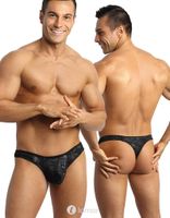 * Anais men Zwarte heren String Electro