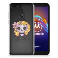 Silicone Back Case Motorola Moto E6 Play Boho Skull