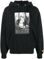 Heron Preston hoodie en coton à logo imprimé - Noir