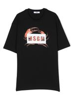 MSGM Kids t-shirt à logo imprimé - Noir