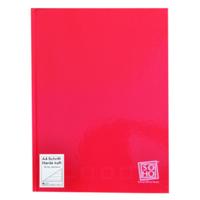 Soho schrift gelinieerd met harde kaft A4 papier rood