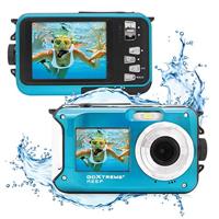 Easypix GoXtreme 'Reef' onderwatercamera met webcam-functie, 4-voudige zoom, anti-shaking-functie, 2 displays, 3 m waterdicht, blauw