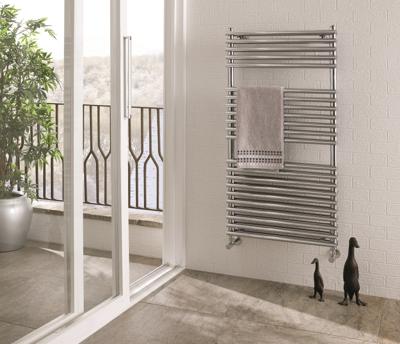 Eastbrook Biava Double Tube handdoek radiator 180x60cm Chroom 1280 watt Eastbrook Biava Double Tube handdoek radiator 180x60cm Chroom 1280 watt