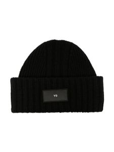 Y-3 bonnet en maille à patch logo - Noir