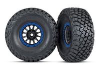 Tires and wheels, assembled, glued (Method Race wheels) (Black/Blue) (2) (TRX-8474X)