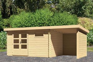 Woodfeeling | Tuinhuis Bastrup 8 met Overkapping 2,0, Zij- en Achterwand