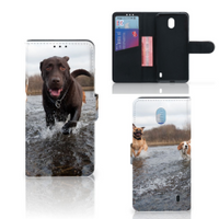 Nokia 1 Plus Telefoonhoesje met Pasjes Honden Labrador - thumbnail