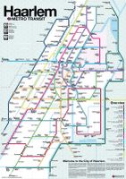 Wandkaart - Stadsplattegrond Haarlem Metro Transit Map - Metrokaart | - thumbnail