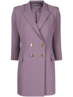 Elisabetta Franchi robe croisée à revers crantés - Violet - thumbnail