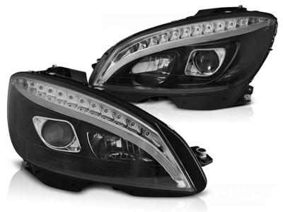 Tuning-Tec Koplampen met parkeerlicht MERCEDES W204 07-10 ZWART