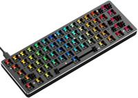Glorious Gaming GMMK Compact 60%, Barebones (alleen frame) - Mechanisch gamingtoetsenbord, per toets RGB, Hotswap en aanpasbaar, Amerikaans/ANSI-indeling - zwart