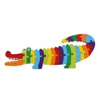 Leerzame alfabet puzzel krokodil 54 cm   -