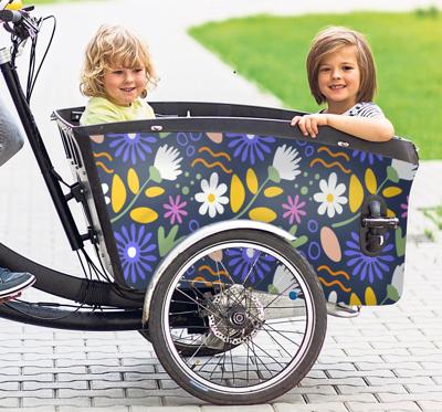 Bakfiets sticker bloemen Bakfiets sticker bloemen