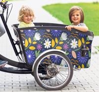Bakfiets sticker bloemen