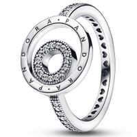 Pandora 192316C01 Ring Signature Circles zilver-zirconia zilverkleurig-wit - thumbnail