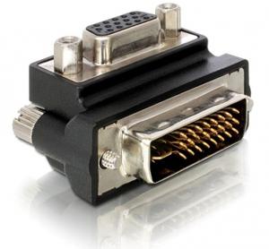 Delock 65172 Adapter VGA female naar DVI 24+5 pin male 90° haaks