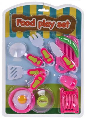 Free and Easy speelgoedetenset spiegelei roze/wit 10 delig