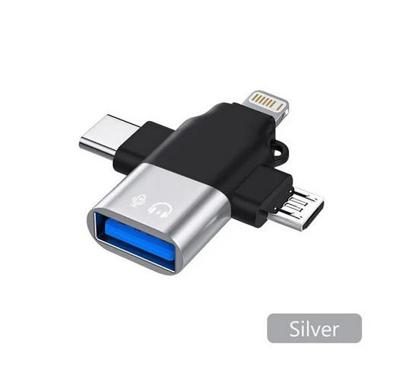 Elough- 3 In 1 - Usb3.0 - Data Reader / Transfer Micro/Type C/Bliksem Converter Voor Usb Disk Mouse - Smart Cardreader Voor Iphone Samsung Tablet Ipad Elough- 3 In 1 - Usb3.0 - Data Reader / Transfer Micro/Type C/Bliksem Converter Voor Usb Disk Mouse - Smart Cardreader Voor Iphone Samsung Tablet Ipad