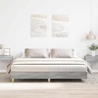 vidaXL Bedframe zonder matras 160x200 cm spaanplaat grijs Sonoma, slaapkamermeubilair, bedbodem, tweepersoonsbed, bed, bedstee, paneelbed, platformbed