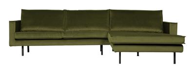 BePureHome Loungebank 'Rodeo' Rechts, Velvet, kleur Olive