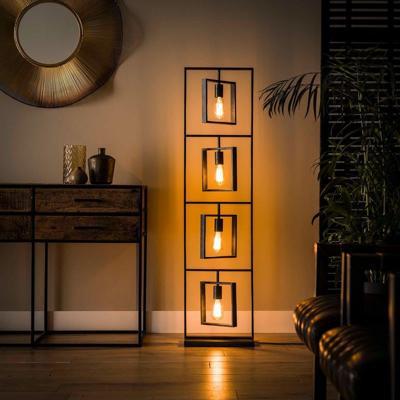 Vloerlamp Turn Square | Zwart