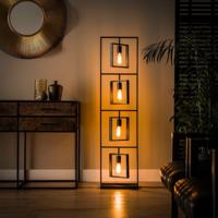 Vloerlamp Turn Square | Zwart