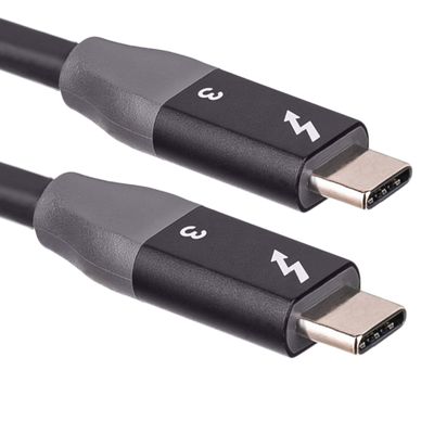Akyga USB-kabel Thunderbolt stekker, Thunderbolt stekker 1.50 m Zwart AK-USB-34