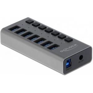 Delock 63669 Externe USB 5 Gbps hub met 7 poorten + switch