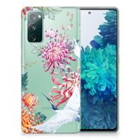Samsung Galaxy S20 FE TPU Hoesje Bird Flowers
