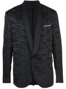 Neil Barrett veste en satin à motifs - Noir