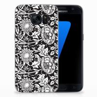 Samsung Galaxy S7 TPU Case Black Flowers