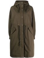 Woolrich parka longue à lien de resserrage - Vert