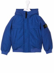 Stone Island Junior veste à patch logo - Bleu