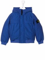 Stone Island Junior veste à patch logo - Bleu