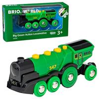 BRIO World 33593 Groene Gustav Elektrische Locomotief, 33593, Batterij-Locomotief Met Licht & Geluid, Vanaf 3 Jaar