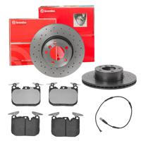 Remmenset, remschijf BREMBO, Remschijftype: Geperforeerd / Geventileerd, Inbouwplaats: Vooras, u.a. für BMW - thumbnail